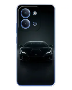 Чохол для Xiaomi Redmi 15C 5g з картинкою «Чорний Lamborghini Aventador»