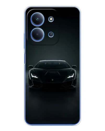 Чохол для Xiaomi Redmi 15C 5g з картинкою «Чорний Lamborghini Aventador»