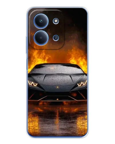 Чохол для Xiaomi Redmi 15C 5g з картинкою «Lamborghini у вогні»