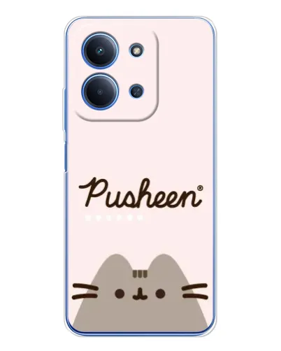 Чехол для Xiaomi Redmi 15C 5g с картинкой «Pusheen логотип»