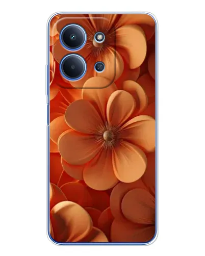 Чехол для Xiaomi Redmi 15C 5g с картинкой «Оранжевый макро цветок»