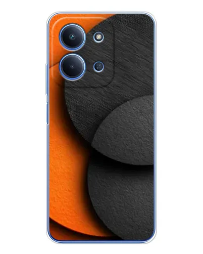 Чехол для Xiaomi Redmi 15C 5g с картинкой «Геометрия оранжевых кругов»