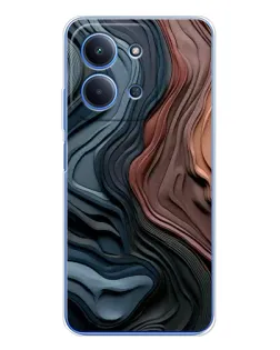 Чехол для Xiaomi Redmi 15C 5g с картинкой «Цветные волны каньона»