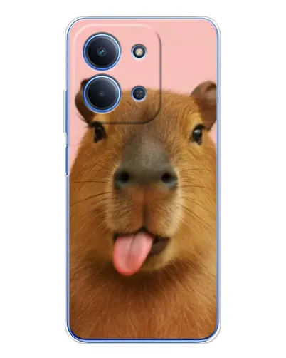 Чохол для Xiaomi Redmi 15C 5g з картинкою «Капібара з язиком»