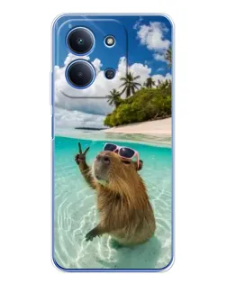 Чохол для Xiaomi Redmi 15C 5g з картинкою «Капібара на морі»