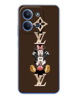 Чехол для Xiaomi Redmi 15C с картинкой «LV и Микки Маус»
