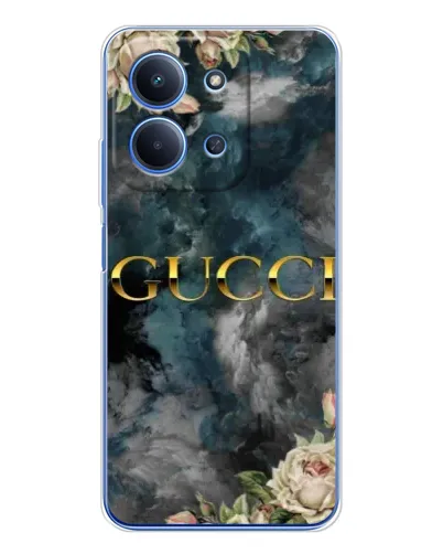 Чехол для Xiaomi Redmi 15C с картинкой «Абстрактные цветы Gucci»