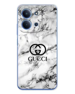 Чехол для Xiaomi Redmi 15C с картинкой «Gucci — мраморный шик»