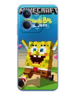 Чехол для Xiaomi Redmi 15C с картинкой «Губка Боб Minecraft» Чехол для Xiaomi Redmi 15C с картинкой «Губка Боб Minecraft»