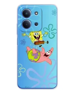 Чехол для Xiaomi Redmi 15C с картинкой «Спанч Боб и Патрик»
