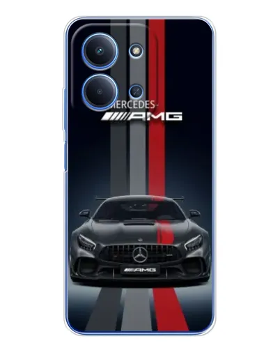 Чехол для Xiaomi Redmi 15C с картинкой «Mercedes — белый карбон»