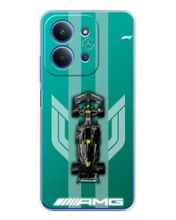 Чехол для Xiaomi Redmi 15C с картинкой «Mercedes AMG Petronas»