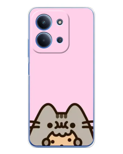 Чехол для Xiaomi Redmi 15C с картинкой «Pusheen и печенье»