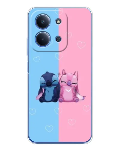 Чехол для Xiaomi Redmi 15C с картинкой «Stitch и Angel Love»