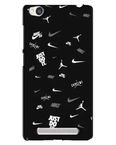 Чехол для Xiaomi Redmi 4A с картинкой «Nike Black Pattern»