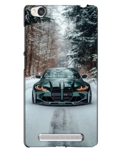 Чехол для Xiaomi Redmi 4A с картинкой «BMW в зимнем лесу»