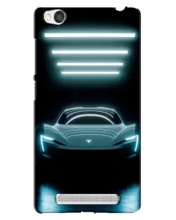 Чехол для Xiaomi Redmi 4A с картинкой «Tesla в неоне»