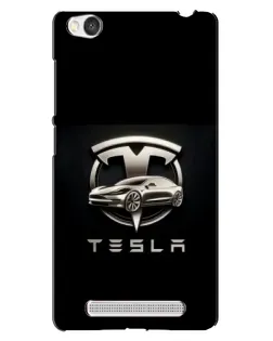 Чехол для Xiaomi Redmi 4A с картинкой «Tesla — серебристое авто»