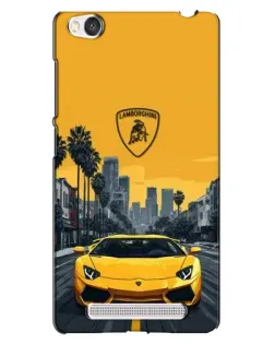Чехол для Xiaomi Redmi 4A с картинкой «Желтый Lamborghini город»