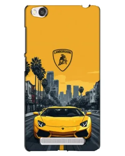 Чехол для Xiaomi Redmi 4A с картинкой «Желтый Lamborghini город»