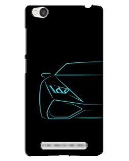 Чехол для Xiaomi Redmi 4A с картинкой «Голубой силуэт Lamborghini»
