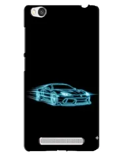 Чехол для Xiaomi Redmi 4A с картинкой «Неоновый контур Lamborghini»