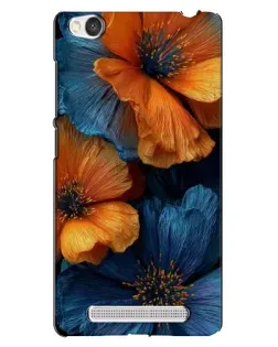 Чохол для Xiaomi Redmi 4A з картинкою «Яскрава синьо-помаранчева флора»