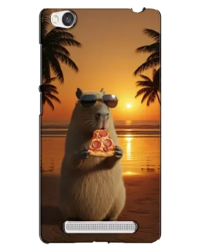 Чехол для Xiaomi Redmi 4A с картинкой «Капибара с пиццей»