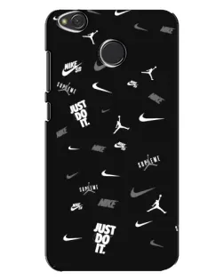 Чехол для Xiaomi Redmi 4X с картинкой «Nike Black Pattern»
