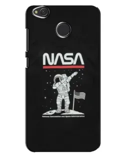Чехол для Xiaomi Redmi 4X с картинкой «NASA — шагаем по Луне»