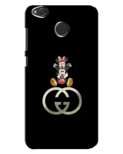 Чехол для Xiaomi Redmi 4X с картинкой «Минни Маус на лого»