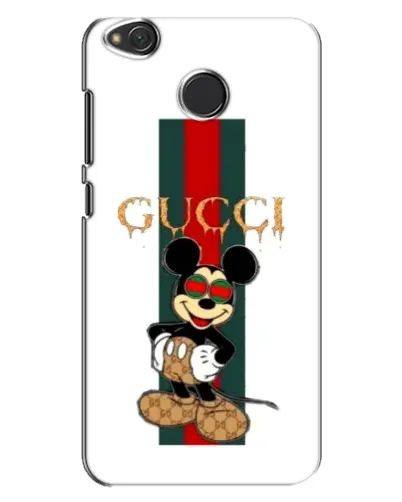 Чехол для Xiaomi Redmi 4X с картинкой «Микки Маус Gucci — полосы»