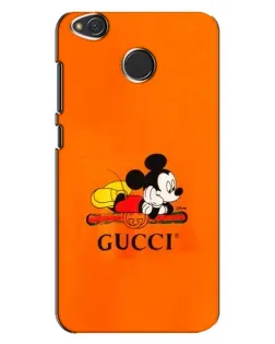 Чехол для Xiaomi Redmi 4X с картинкой «Микки Маус Gucci — оранж»