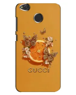 Чехол для Xiaomi Redmi 4X с картинкой «Gucci — золотые бабочки»