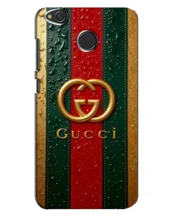 Чехол для Xiaomi Redmi 4X с картинкой «Gucci — фирменная полоса и золото»