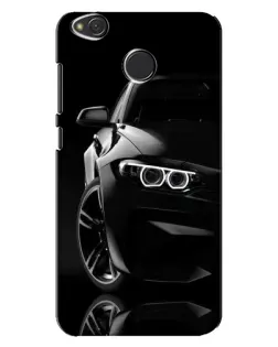Чехол для Xiaomi Redmi 4X с картинкой «Черная BMW — профиль»