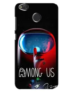 Чохол для Xiaomi Redmi 4X з картинкою «Червоний імпостер — макро»