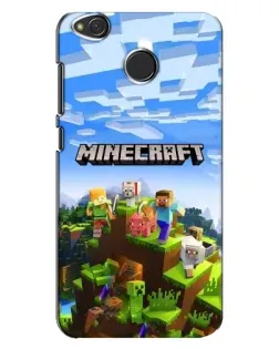 Чехол для Xiaomi Redmi 4X с картинкой «Minecraft классический мир»