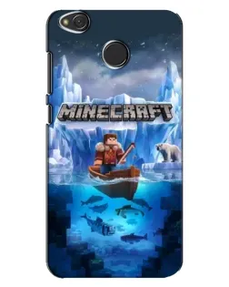 Чехол для Xiaomi Redmi 4X с картинкой «Minecraft ледяной мир»
