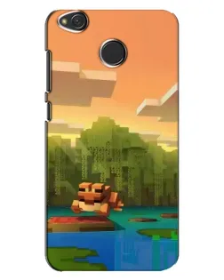 Чехол для Xiaomi Redmi 4X с картинкой «Майнкрафт закат солнца»