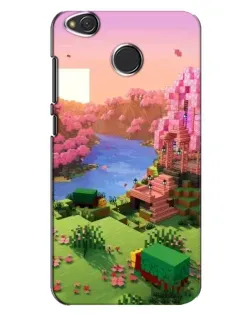 Чехол для Xiaomi Redmi 4X с картинкой «Розовое дерево Minecraft»
