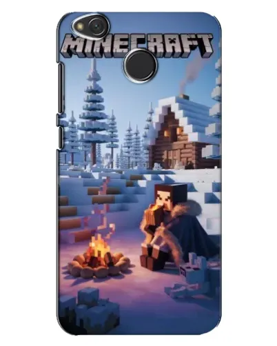 Чехол для Xiaomi Redmi 4X с картинкой «Зимний Minecraft»