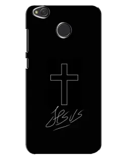 Чехол для Xiaomi Redmi 4X с картинкой «Графический крест Jesus»