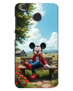 Чохол для Xiaomi Redmi 4X з картинкою «Міккі на лавці»