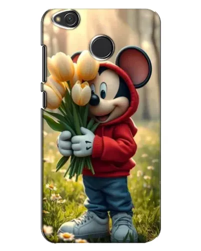 Чохол для Xiaomi Redmi 4X з картинкою «Міккі з тюльпанами»