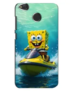 Чохол для Xiaomi Redmi 4X з картинкою «Спанч Боб на гідроциклі»