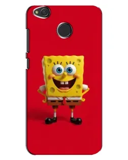 Чехол для Xiaomi Redmi 4X с картинкой «Спанч Боб на красном»