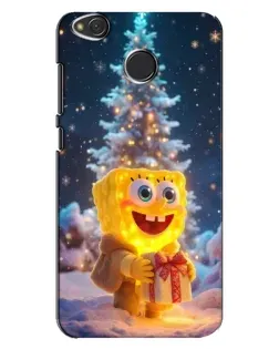Чехол для Xiaomi Redmi 4X с картинкой «Рождественский Спанч Боб»