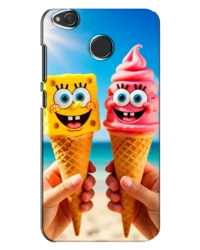 Чехол для Xiaomi Redmi 4X с картинкой «Спанч Боб мороженое»