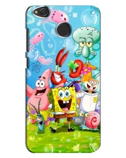Чехол для Xiaomi Redmi 4X с картинкой «Губка Боб и друзья»